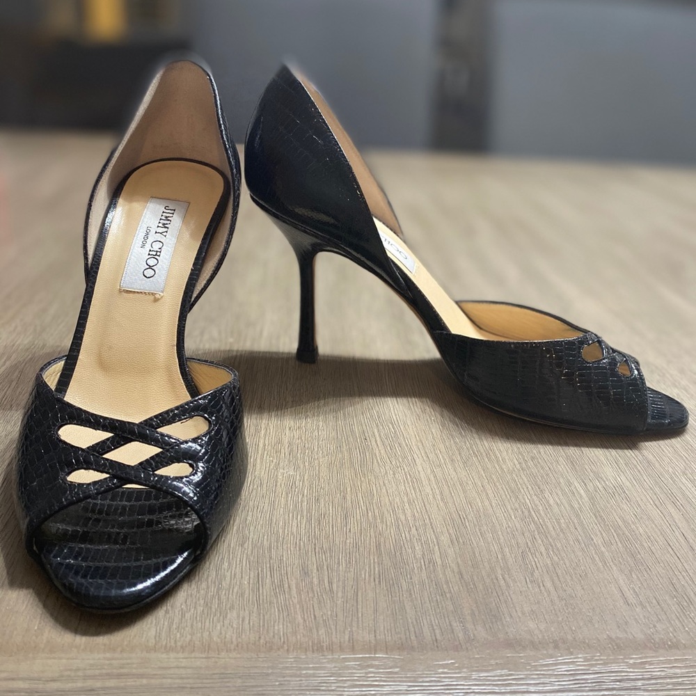 Jimmy Choo peep toe heel